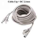 Cablu camere supraveghere UTP + alimentare DC 2,1MM / 15M